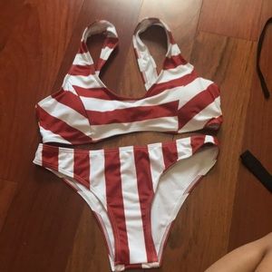 Striped bikini size M
